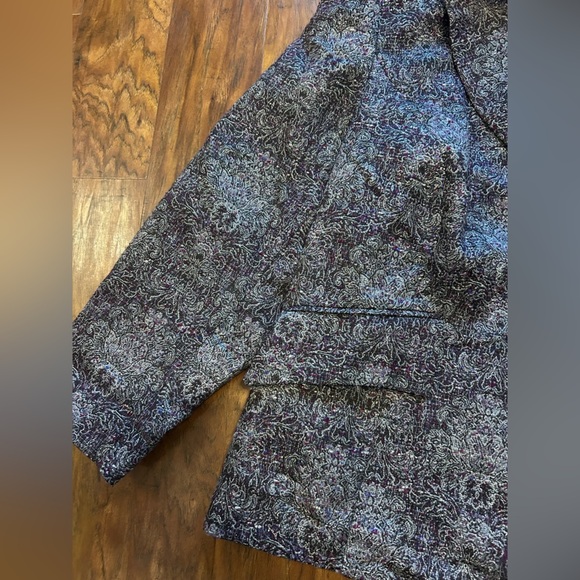 Focus 2000 Women’s Size 22W Multicolored Blazer Paisley Long Sleeve Buttons - Picture 3 of 8